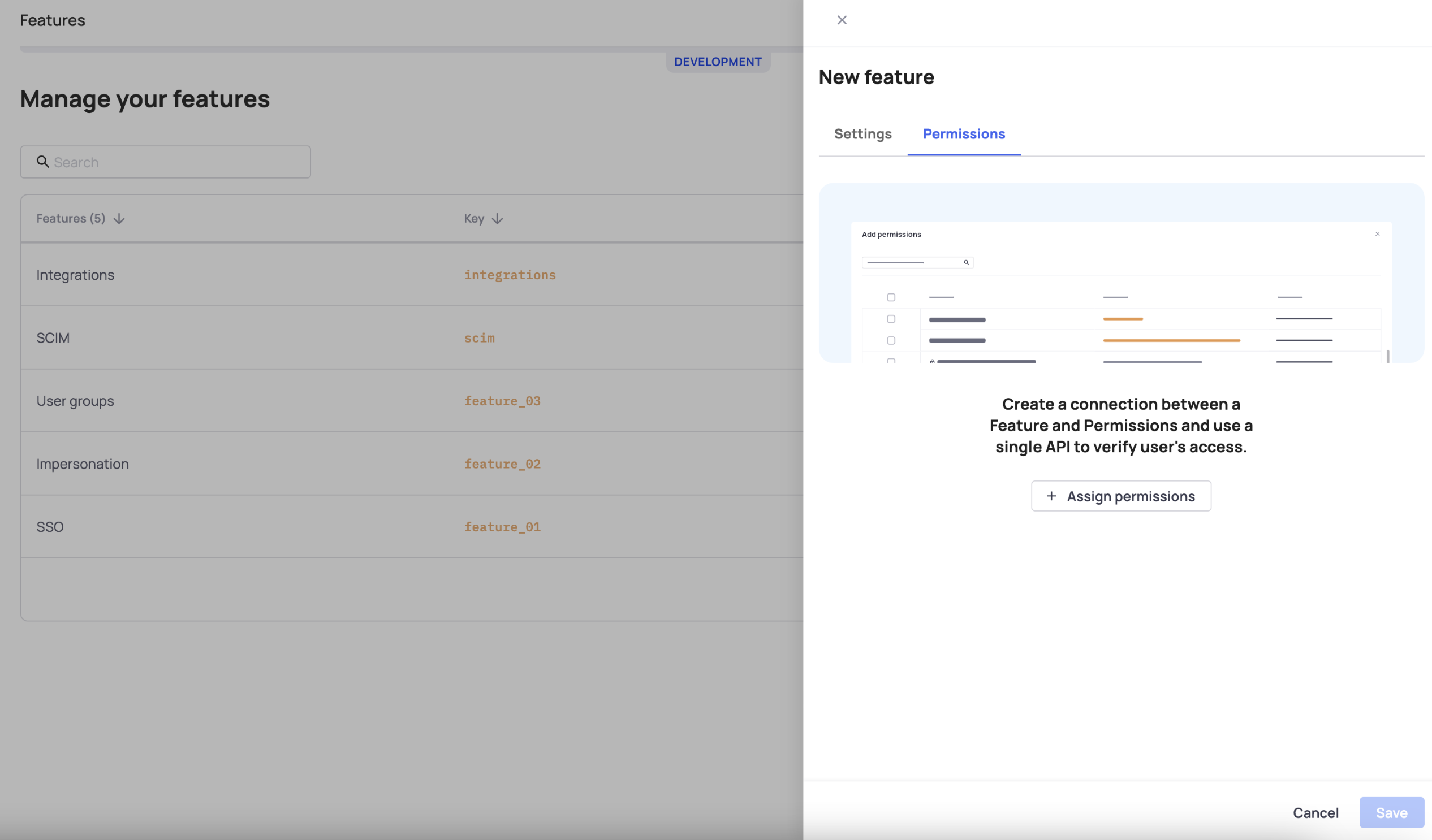 Feature tab
