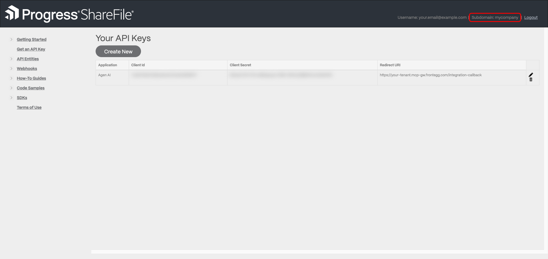 ShareFile subdomain